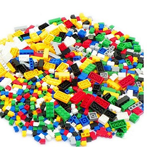 channeltoys - Lot de 500pcs Brique de Construction générique - Compatible Lego - Mix Couleurs & Formes - Jouet garçon & Fille