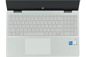 MiNGFi Silicone Clavier Coque de Protection/Couverture pour HP 15.6" Pavilion 15-eh/EG(2021) x360 15-ER(2021) 17.3" Pavilion 17-CN/CP(2021) - Transparent