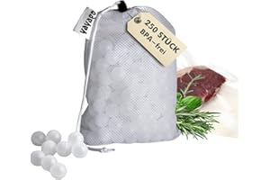 Yayago Sous-Vide Isolationskugeln 250 Stück I Isolierkugel-Set BPA-frei inkl. Tasche I Für Sous Vide Herd & Wasser-Bad I Sous-Vide Kugeln für konstante Temperatur im Garprozess I Ideales Kochzubehör