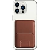 BUFF LABS iPhone WalletMag Stand Deri C&uuml;zdan, Magsafe Uyumlu Kartlık (Toprak Rengi)