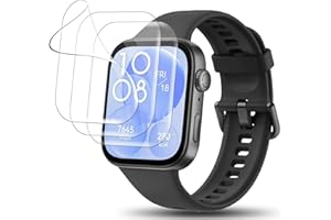 Votvloay Pack of 3 Screen Protectors for Huawei Watch Fit 3, TPU HD Clear Screen Protector, Premium Quality, Soft, Cover, Bubble-Free, Anti-Dust for Huawei Watch Fit 3, Flexible Film