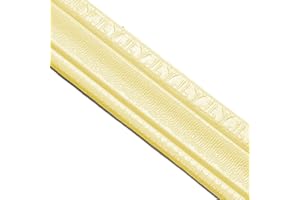 Jodimitty Wallpaper Borders Self Adhesive 2.3mx8cmx4.5mm Nice Ceiling Coving Waterproof Anti-Collision Skirting Board Covers Wall Trim for Corner Line Ceiling Border (Yellow)
