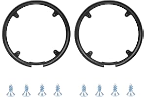 HUAYUE 2 PCS Bike Chain Guard Protector, Bicycle Sprocket Cover Chain Wheel Crankset Guard Protector 42/44T Chainring Guard Plastic Chain Wheel Protector Cover Accessories for Mountain Bike, Black