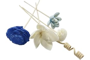 SKYPRO Juego de varillas de ratán con flores artificiales, fragancias, difusor de varillas de aceite esencial, varillas difusoras de aromas, adornos de bricolaje, decoración del hogar, estilo 3