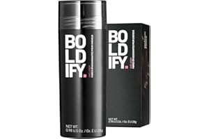 BOLDIFY Fibres Capillaires Naturelles - 28g - Poudre Densifiante – Masque la Perte de Cheveux en 15s – Pour Hommes et Femmes (Marron Fonce)