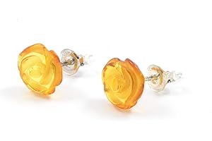 BALTIC AMBER LAND Echte baltische Bernstein Ohrringe, handgefertigte natürliche Baltischen Bernstein Perlen