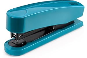 NOVUS Grapadora B2 Color ID 2.0 (capacidad de grapado de 25 hojas, mecanismo de carga superior, dispositivo de metal con funda de plástico, incluye 200 grapas) Bright Petrol