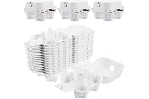 Alipis 50Pcs Egg Boxes for Chicken Eggs, 4 Count Pulp Fiber Egg Storage Container Crate Paper Holder for Home Family, Farm, Market, DIY Supplies, Egges Packing
