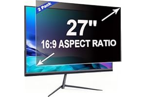 ‎RUORD ruord 2 Stück Sichtschutzfolie für 27 Zoll 16:9 (59.7x33.6cm) Monitor - Blaulichtfilter & Blendschutz, Abnehmbar Blickschutzfolie | PC Blickschutzfilter für Büro