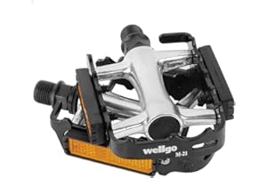 WMICROUK Wellgo® M-21 High Quality DU/Sealed Bike Platform Pedals - 9/16" Thread Suitable for Road bike BMX bike City bike Mountain bike,etc (Black)
