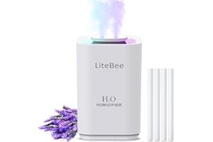 LITEBEE 3.3L Humidifiers for Bedroom Baby Room with Night Light, Cool Mist Humidifier for Home, Office & Plant, Continuous Work 8H or Waterless Auto-Off, Up to 25 H for 30㎡, with 4Pcs Filters (White)
