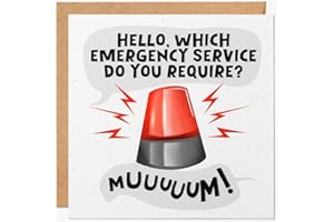 LOVOBIRD Mothers Day Card Funny from Daughter or Son - Humorous Birthday Card for Mum - Emergency Service Mummy Birthday Card