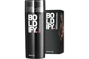 BOLDIFY - Fibras capilares, ocultan completamente la pérdida del cabello, 100% fibras de algodón no detectables, bote gigante de 28 g, engrosamiento instantáneo del cabello (Castaño claro)