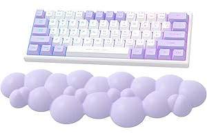 Attack Shark Fioletowa chmura miękka wygodna podkładka pod nadgarstek do klawiatury, podpierająca nadgarstek, biurko na nadgarstek TKL klawiatura mechaniczna/pełnowymiarowa klawiatura do gier,