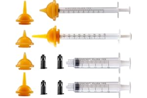 betevie Lot de 6 tétines avec seringues pour chiot, chaton, écureuils et autres animaux de compagnie