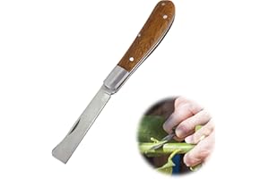 COMIOKE Serpette-Greffoir, Serpette, Serpette Fleuriste, Couteau Serpette Jardin, Greffoir Couteau, Serpette Jardinage, Serpette Pliante Lame Courbe en Acier Inoxydable, Couteau Serpette, Couteau De Jardin