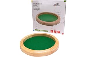 GICO Piste de Jeu de dés/Planche à dés Ronde et Grande en Bois diamètre 30 cm H 3,5 cm 7955