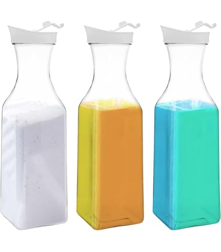 Barattoli Vetro Con Coperchio Dispenser Detersivo In Vetro - 2 Barattoli Da 1180ml, Coperchio Sughero, Per Lavanderia Dispenser Liquido Lavatrice