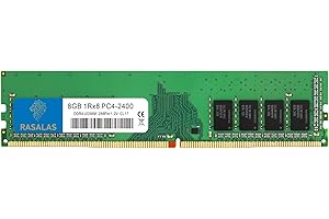 RASALAS Módulo de memoria RAM para computadora de escritorio UDIMM de 8 GB, DDR4 2400 MHz, PC4-19200, sin ECC, 1,2 V, CL17, 1Rx8, 288 pines, UDIMM, memoria RAM