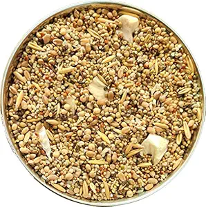 Pets Premium Seed Mix of 6 Grains, Added with Spirulina & Cuttlefish Bone, Calcium Bird Food for Finches & Waxbills, 450 g