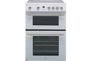 Hisense HDE3211BWUK 60cm Electric Cooker with Ceramic Hob-White A Rated Double Oven - White