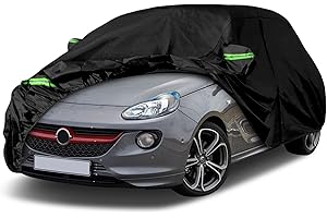 JUDANNA Bache Voiture Exterieur Remplacement pour 2012-2019 Opel Adam 3-Door, Complètes Housse Protection Voiture 100% Etanche Anti Soleil Neige Poussière, Bâche de Protection avec Porte à glissière