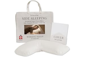 FOSSFLAKES SideSleeper Ergonomisk Nack- och Axelstödskudde för Säng – Perfekt för Sidsovare (76 x 66 x 35 cm)