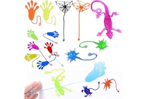 AOMiGT Mains collantes,Mains gluantes collantes,18PCS Paumes d'escalade collantes pour Les Enfants fête faveurs Enfants fête d'anniversaire Sac remplisseurs Cadeau d'anniversaire pour garçons Filles