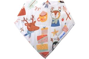 ana wiz Premium Baby Bandana Bibs, 100% Organic Cotton, Set of 5 Unique Designs