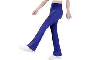 BIG ELEPHANT Leggings a Zampa Foderati in Pile per Ragazze – Pantaloni Sportivi a Vita Alta per Bambine