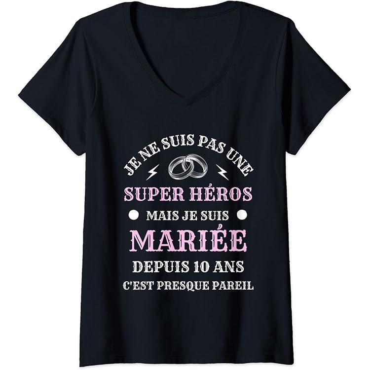 T-shirt Anniversaire De Mariage 10 Ans - 