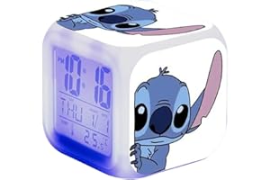 VIPOMKOWA Réveils Numériques pour les Enfants, Réveil Veilleuse LED Numerique Lampe, Réveil Dessin Animé Réveil, Jouets pour Enfants Réveil Lumière, Table Réveil Bureau Réveil, Cadeau d'anniversaire de Noël