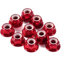 Sechskant-selbstsichernde Muttern, 10 Stück, M5-Mutter, CNC-Aluminium, Flansch, Nylon, selbstsichernde Metallmuttern…