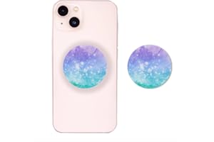 Kireida® Handy-Ring-Griffhalter, Premium-Halterung, 360°-Drehung, Sicherer Halt, Täglicher Komfort für Smartphones und Tablets, Klappbar und Versenkbar (Nebula lila Grün)