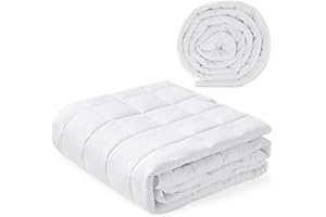 Autsel Manta Pesada 155x220cm 9kg, Weighted Blanket con Perlas de Vidrio, para Sueño Profundo y Alivio de Ansiedad, Manta con Peso 100% de algodón