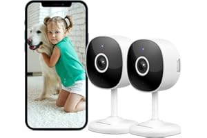 GALAYOU Security Camera Indoor - 2K WiFi Home Cameras for Baby Monitor, Pet, Dog, Smart CCTV, Alert, Siren, TF Card Storage, Works with Alexa (G7-2P)