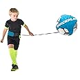 QUICKPLAY Replay Strike Solo Soccer Trainer | Hands-Free Adjustable Solo Soccer Rebounder – Fits Balls 3, 4, and 5 [Soccer Ball not Included] (Replay Strike Blue)