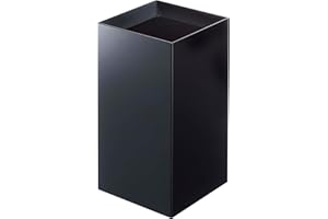 YAMAZAKI Dom 4493 kosz na śmieci - nowoczesny kosz na śmieci z uchwytem, jeden rozmiar, czarny