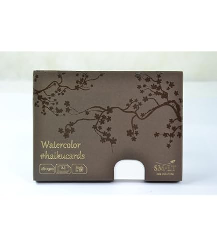 Aquarellkarten In Box – 24 Stück, 147x106 Mm, 260 Gsm Baumwollpapier, Für Haiku & Kreative