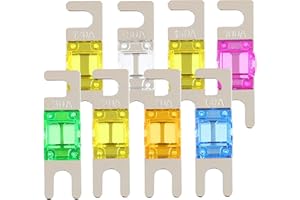 TUZHE Mini Fusibili ANL 8 Pcs ANL Fusibile 20A 30A 40A 60A 80A 100A 120A 150A per fusibili elettronici per sistemi audio video marini per autoveicoli