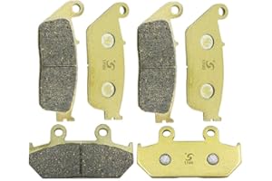S SYUU moto Fibre de cuivre Plaquettes de Frein Avant et Arrière Compatible avec Suzuki Brake Pads AN 650 Burgman Executive/Skywave 2003-2014 FA142F FA412R