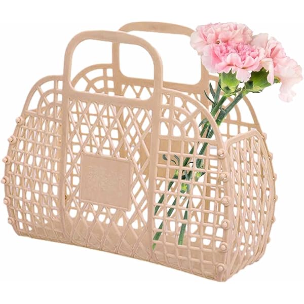 Cestino Pieghevole In Plastica | 25x11x22 Cm | Portaoggetti Per Casa E Spiaggia - Foto 2