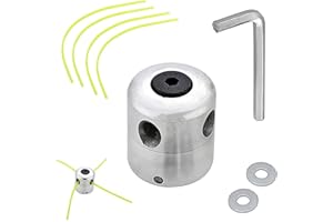 DUOJIN Aluminium Grass Trimmer Head, set di bobine con 4 linee di corda, disco di montaggio e chiave inglese
