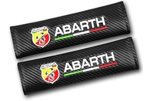 CREEST 2 Coche Cuero Almohadillas para Cinturón de Seguridad Protectoras, para Abarth 595 Abarth 500 C 124 Spider 695 Accesorios Interiores