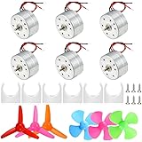 CHEVVY 6 Set Mini Motori 3V Kit Motori DC con Supporto Motore Ventilatore Foglia Motore Elettrico 5000 RPM Mini Motori Circui