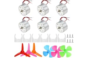 CHEVVY 6 Set Mini Generator Motor Bausatz Motoren Set mit Motorhalter und Mini-Fan-Blatt Mini Motoren Kit 3v-12v DC Motor für DIY-Experimente Physik Pädagogische