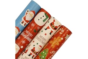 ezkart | 28m (4x7m) Xmas Wrapping Paper - Perfect for xmas, Birthday, Festival, Party Gift & Festive Decor Vintage Gift Wrap | xmas wrapping paper