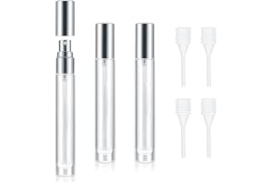 kebitedamai Set med 4 doftspray i glas, med fin dimma, återanvändbar och påfyllningsbar parfymsprayflaska i glas, sprayflaska för resor, parfymer och smink