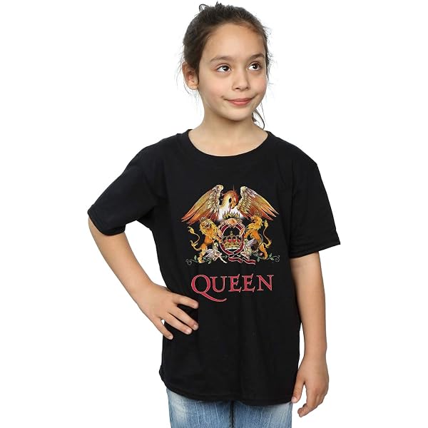 T-Shirt Enfant Queen 'Vintage Union Jack' Noir - 9-10 Ans