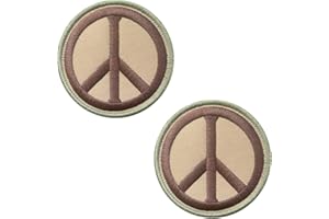ZCKETO Set di 2 World Peace toppe compatibili con velcro per softair, toppe militari, per softair, cosplay, paintball, abbigliamento tattico, zaino uniforme